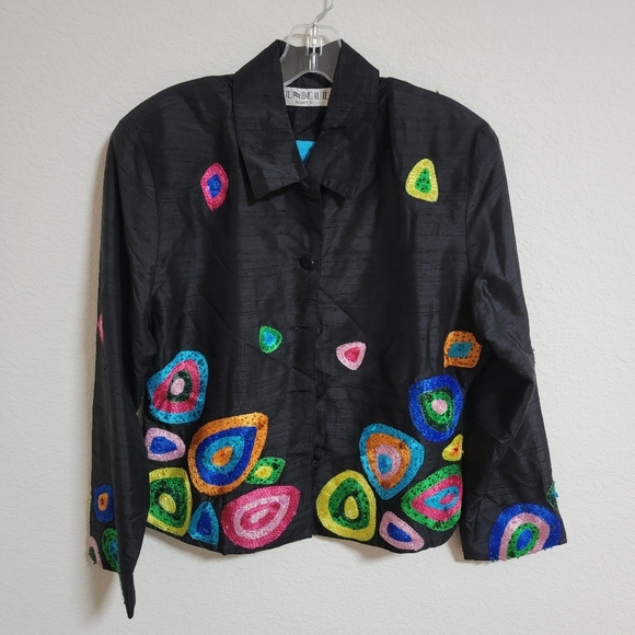 Tunique 100% Silk Going in Circles Jacket - Picture 1 of 4